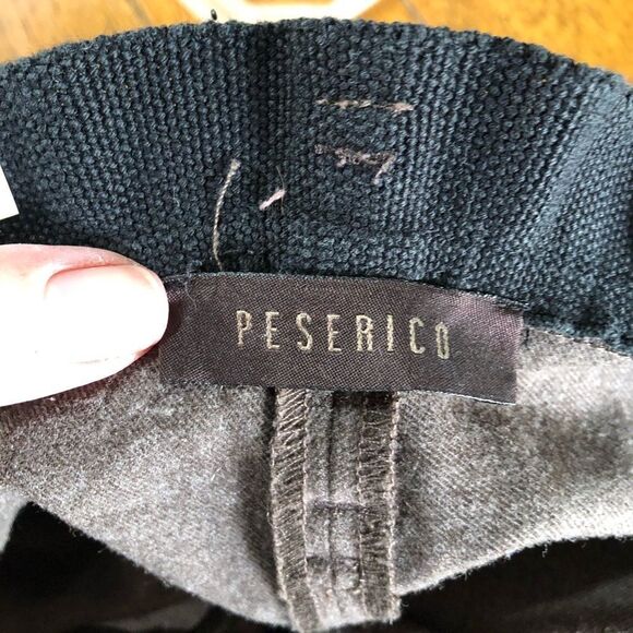 Peserico Italy Brown Ruffle Waist Fleece Wool Blend Trousers Pants - 46 - Picture 11 of 13